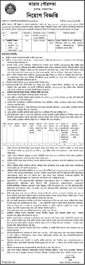Tarabo Paura Secondary School এ শিক্ষক নিয়োগ