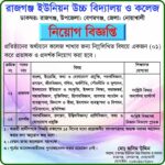 প্রভাষক নিয়োগ দিবে রাজগঞ্জ ইউনিয়ন উচ্চ বিদ্যালয় ও কলেজ