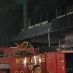রাজধানীতে শ্রম ভবনে আগুন