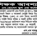 শিক্ষক নিয়োগ দেবে এম. হোসেন স্কুল এন্ড কলেজ