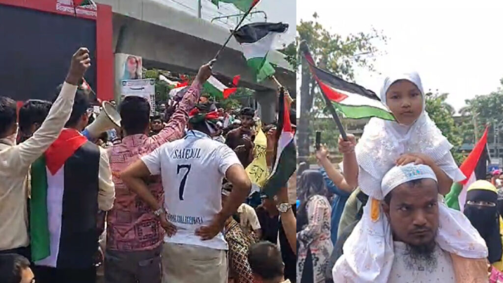 গণহত্যার প্রতিবাদে রাজু ভাস্কর্যে বিক্ষোভ